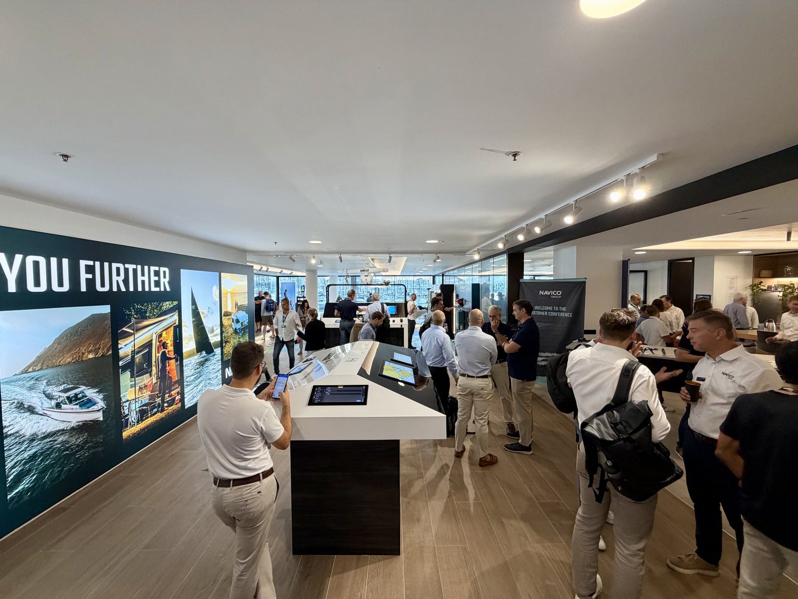 Showroom featuring the latest solutions from Navico Group brands